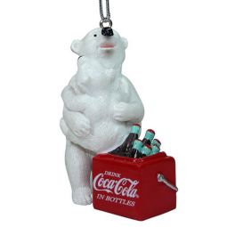 Coca-Cola Polar Bear and Cub Hugging Resin Ornament