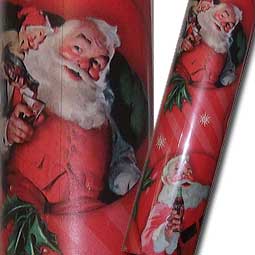 Red Coca-Cola Santa Wrapping Paper