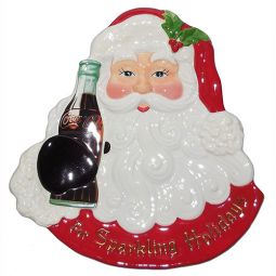 Christopher Radko Coca-Cola Santa Snack Plate 9 inch