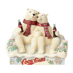Jim Shore Coca-Cola Polar Bear Couple Figurine 2017