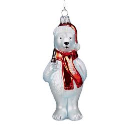 Kurt Adler Coca-Cola Blown Glass Polar Bear Ornament