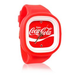Baxter Square Wave Coca-Cola Wrist Watch with Red Band