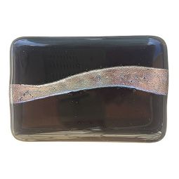 Diet Coke Fused Glass Belt Buckle Ribbon