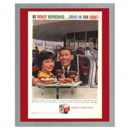 National Geographic Coca-Cola Ad Oct 1959 Drive In Refreshed