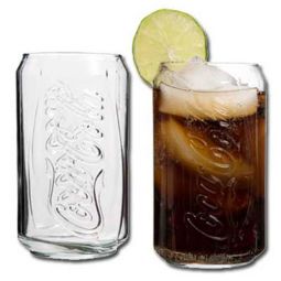 Crystal Coca-Cola Can-Shaped Beverage Glasses Set 6