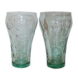 Singapore McDonald's London Olympics Coca-Cola Contour Glass in Green