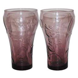 Singapore McDonald's London Olympics Coca-Cola Contour Glass in Pink