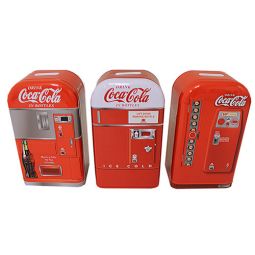 Coca-Cola 1950s Vending Machine Tin Banks Set 3