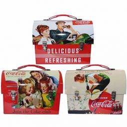 Coca-Cola Galvanized Tin Workmans Carry All Set 3 1960s