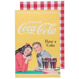 Pause and Refresh Have a Coke Dish Towel Pair