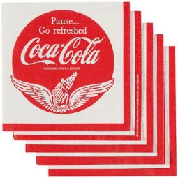 Pause and Go Refreshed Wings Coca-Cola Paper Napkin Pack of 20