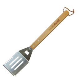 Wooden Handle Stainless Steel Coca-Cola BBQ Spatula