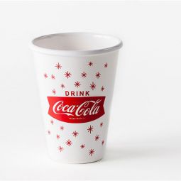 Coca-Cola 1960's Fishtail Label Melamine Cups Set of 4
