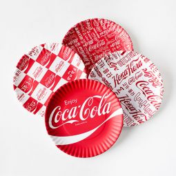 Coca-Cola International Melamine Paper Plate Set of 4