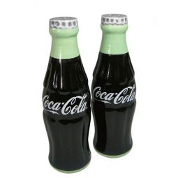 Ceramic Coca-Cola Bottles Salt and Pepper Shaker Pair