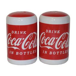 Red Drink Coca-Cola in Bottles Salt and Pepper Shakers
