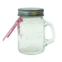 Coca-Cola Glass Mason Jar Salt and Pepper Shakers