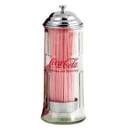 Glass Coca-Cola Soda Straw Dispenser