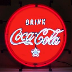 Red and White Drink Coca-Cola Neon Sign