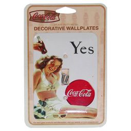 Yes Girl in White Bathing Suit Coca-Cola Single Switchplate Cover
