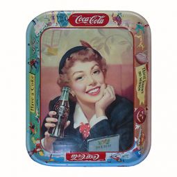 Menu Girl Coca-Cola Serving Tray 1950s