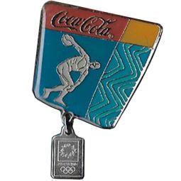 Greece Athens 2004 Olympic Games Coca-Cola Pin Discus Thrower