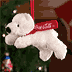 Russ Berrie Plush Coca-Cola Polar Bear Ornament