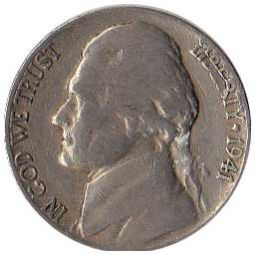 Jefferson Nickel 1941 Composite Coin Mintmark D Grade VF Set 2