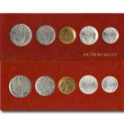 Holy Year Vatican Coin Set 1975 Pope Paul VI Uncirculated BU