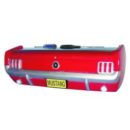 Red Ford Mustang 1964 1/2 Rear 3-D Resin Wall Shelf