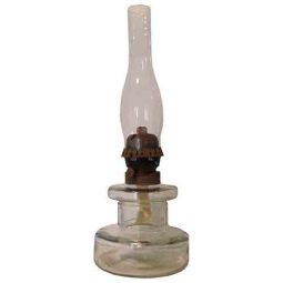 Stunning Turkish Lale Clear Glass Oil Lamp