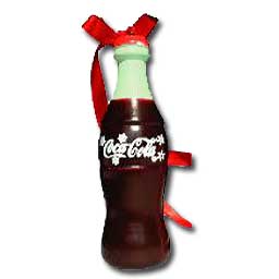 Wood Coca-Cola Bottle Ornament