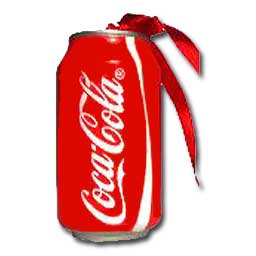 Wood Coca-Cola Classic Can Ornament