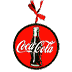 Wood Coca-Cola Round Sign Ornament