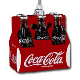 Kurt Adler Coca-Cola Six Pack Red Carton Ornament