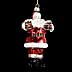 Kurt Adler Coca-Cola Santa with Bottles Glass Ornament